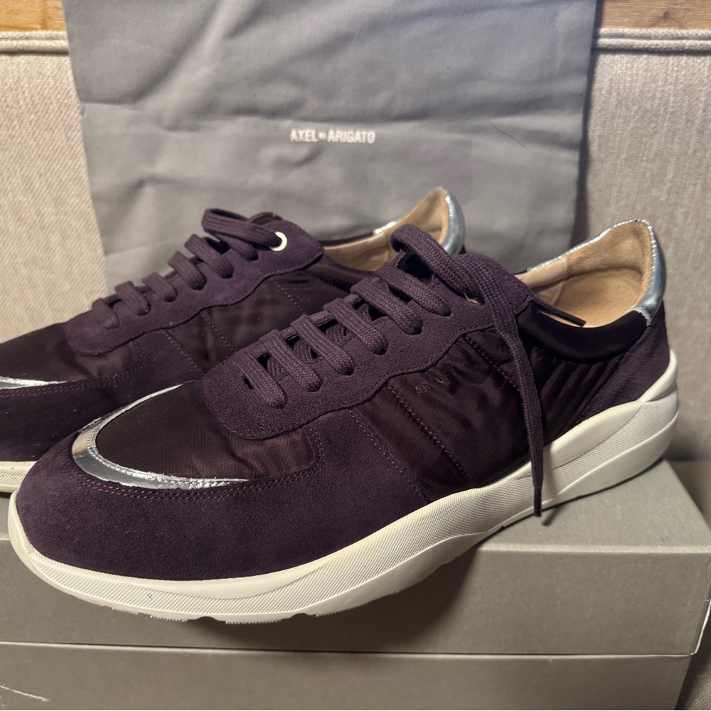 Axel Arigato Purple and Silver Sneakers Premium Design